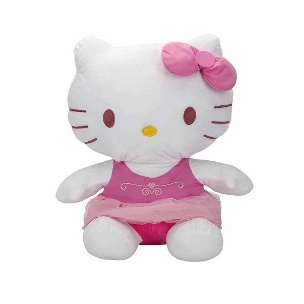 Hello Kitty Fiyonklu Peluş 50 cm Büyük Boy Hello Kitty Pelüş PEMBE