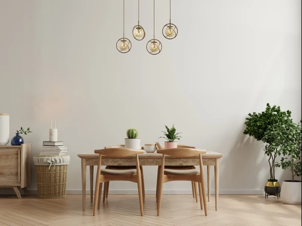 AVONNI AV-60291-4EY Eskitme Kaplama Avize E14 Metal Cam 80x22cm - Resim 2