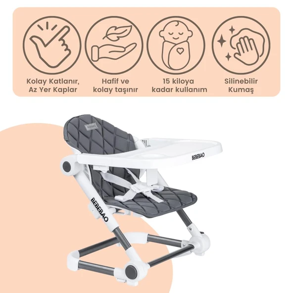 Bebebao Smart Portatif Mama Sandalyesi - 7