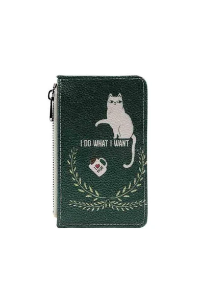 Dogo Kadın Yeşil Cüzdan - I Do What I Want Tasarım