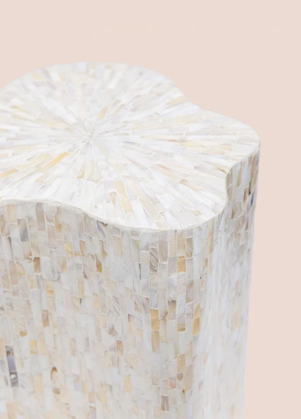 The Mia Sedef Tabure Yan Sehpa 35x35x50 cm TLC0128 - Resim 5