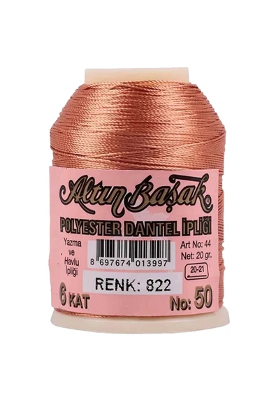 LitaeTrend 3 Adet Altınbaşak Oya ve Dantel İpi 20 gr - Royaleks - No: 822 - 3