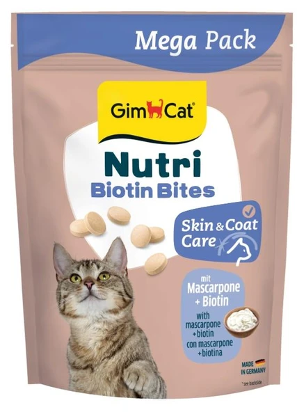 Gimcat Nutri Biyotinli Mascarpone Cilt ve Tüy Bakımı Peynirli Kedi Ödülü 425 gr  Mega Boy ürün görseli 1