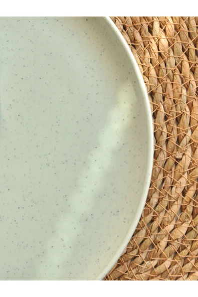 M Art Yıldızkoy Porselen 2 li Yeşil  Pasta Tabağı 21 cm - Resim 2