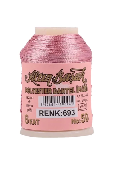 LitaeTrend 3 Adet Altınbaşak Oya ve Dantel İpi 20 gr - Royaleks - No: 693 - 3