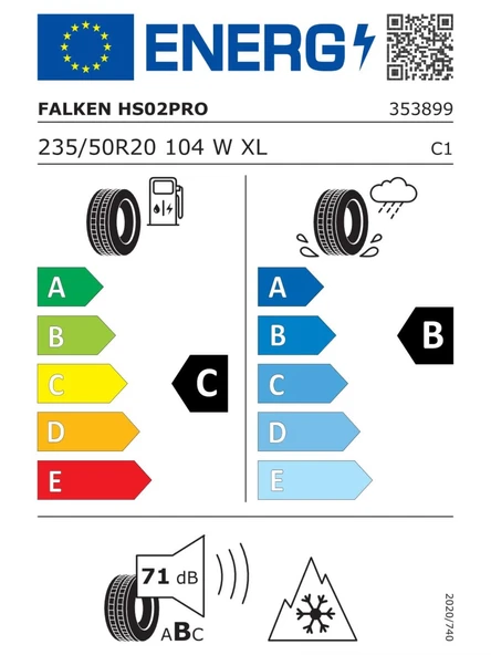 FALKEN 235/50R20 104W XL EUROWINTER HS02 PRO 2025 ÜRETİM KIŞ LASTİĞİ - Resim 2