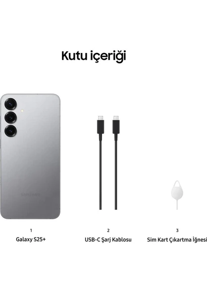 Samsung Galaxy S25+ 256 GB 12 GB Ram Gümüş Cep Telefonu (Samsung TR Garantili) - Outlet - Resim 2
