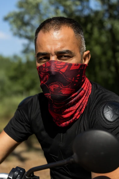 Motorcu pembe ağaç Buff Maske Outdoor Boyunluk Unisex Bandana - 1