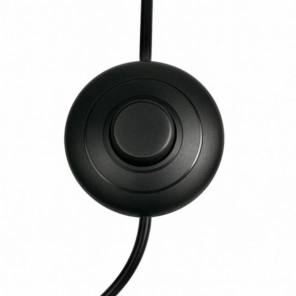 E14 Duylu 3 Metre Yerpuarlı (AÇ KAPAT ANAHTAR) Fişli Seyyar (2X0,50) (SİYAH) - 3