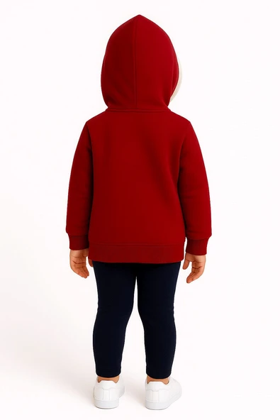 Unisex Noal Baba Baskılı Kapüşonlu Sweatshirt - Resim 5