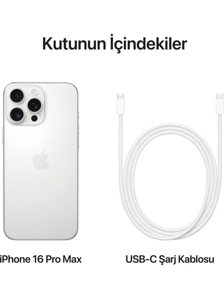 Apple iPhone 16 Pro Max 256 GB Beyaz Titanyum Outlet (Apple TR Garantili) - 4