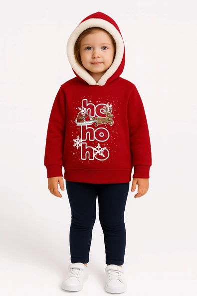 Unisex Noal Baba Baskılı Kapüşonlu Sweatshirt ürün görseli