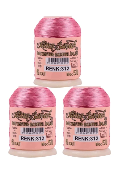 LitaeTrend 3 Adet Altınbaşak Oya ve Dantel İpi 20 gr - Royaleks - No: 600 - 312 - 363 - Resim 5