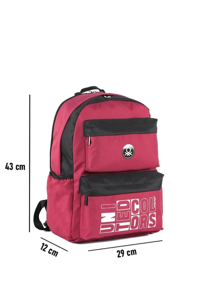 United Colors of Benetton . Çift Bölmeli Sırt Çantası 04295 - 6