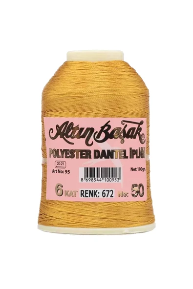 LitaeTrend 3 Adet Altınbaşak Oya ve Dantel İpi 20 gr - Royaleks - No: 672 - 604 - 770 - Resim 3