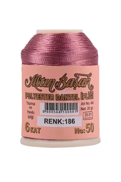 LitaeTrend 3 Adet Altınbaşak Oya ve Dantel İpi 20 gr - Royaleks - No: 186 - 3