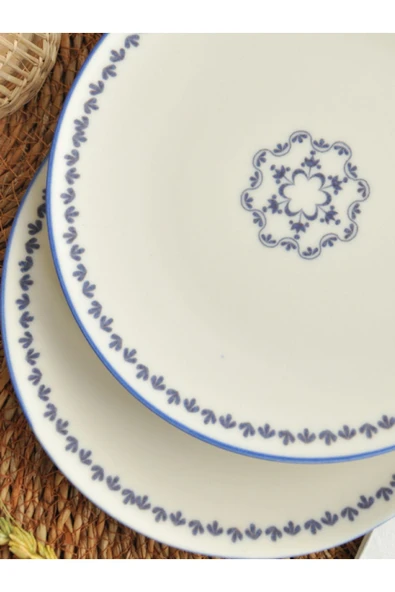 Sipahi Itır 2 li Porselen Pasta Tabağı 19 cm - Resim 2