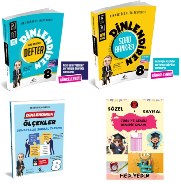 ARI YAYINCILIK 8. Sınıf Dinlendiren Defter - Soru Bankası ve Ölçekler 36 Haftalık Sarmal Tarama - Hediyelidir ürün görseli