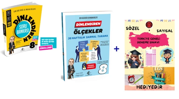 ARI YAYINCILIK 8. Sınıf Dinlendiren Soru Bankası ve Ölçekler 36 Haftalık Sarmal Tarama - Hediyelidir ürün görseli
