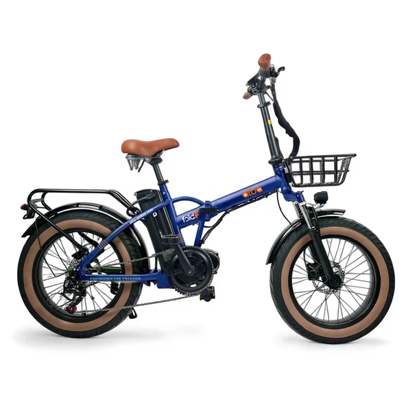 ALBA FOLD F 750 mid OFF ROAD PREMİUM 48V 16Ah(768Wh) LACİVERT ZIRHLI LASTİK - 1