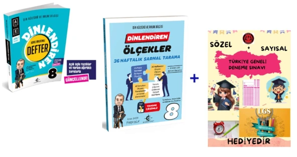 ARI YAYINCILIK 8. Sınıf Dinlendiren Defter ve Ölçekler 36 Haftalık Sarmal Tarama - Hediyelidir ürün görseli