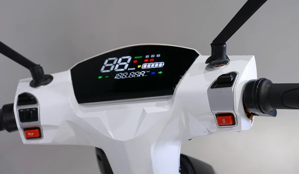 Skyjet Ecolıne Elektrikli Moped Beyaz - 3