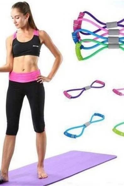 Pilates ve Yoga Egzersiz Lastiği – Jimnastik, Spor ve Kondisyon Direnç Bandı - 1