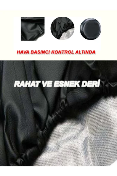 DesingONB FIAT DOBLO Uyumlu Araba Oto Araç Stepne Kılıfı 17-18 inç - 2