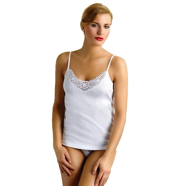 3 Adet Anıt Bayan Ribana Güpür Dantelli İp Askılı Atlet 2103 ürün görseli