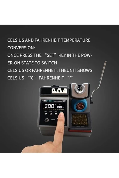 Aifen A9 Pro Kalem Lehim İstasyonu Tek Kol ( 3 Uç Hediyelidir ) - 4