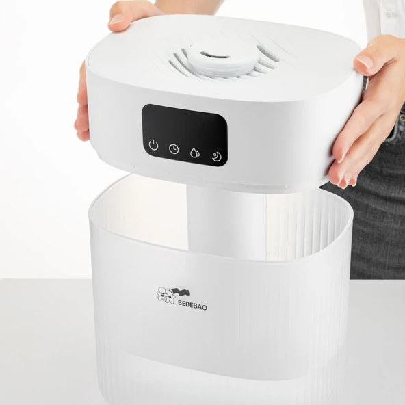 Bebebao Pufi 5lt Ultrasonik 7 Renkli Buhar Makinesi Hava Oda Ortam Nemlendirici Dokunmatik Panel Aromatik Yağ Hazneli - 5