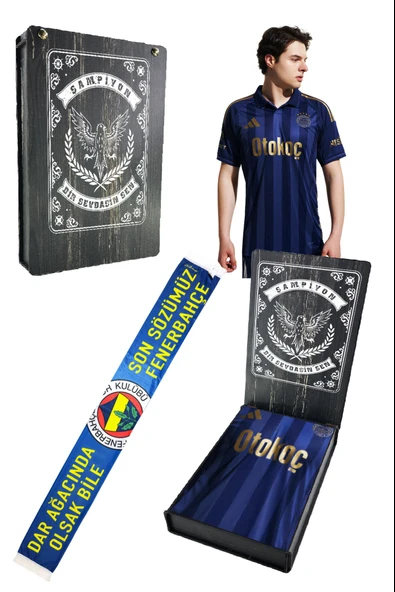 Fenerbahçe Orijinal Lisanslı 2025-2026 Yeni Sezon Lazer  Kutulu Lacivert Forma Ve Atkı ürün görseli