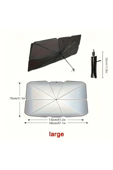 Mithra Life Katlanabilir Oto Şemsiye Ön Cam Araba Güneşlik MIT1253 - Resim 2