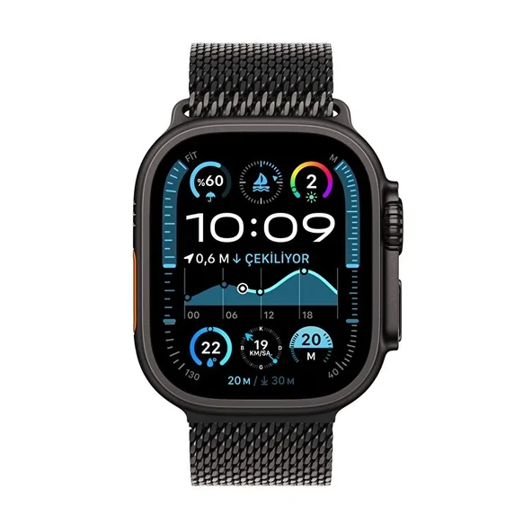 Apple Watch Ultra 2 GPS + Cellular 49mm Black Titanium Case with Black Titanium Milanese Loop - M - 2