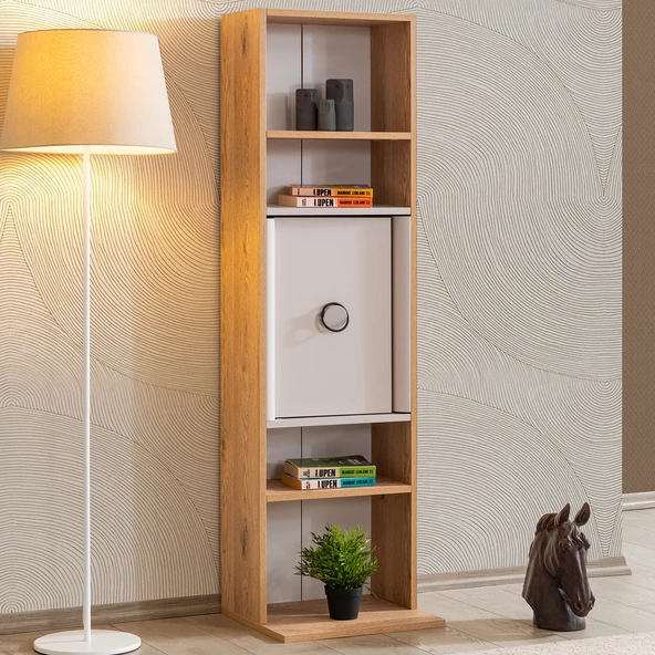 Kitaplık, Dolunay Dolaplı 4 Raflı Kitaplık ürün görseli