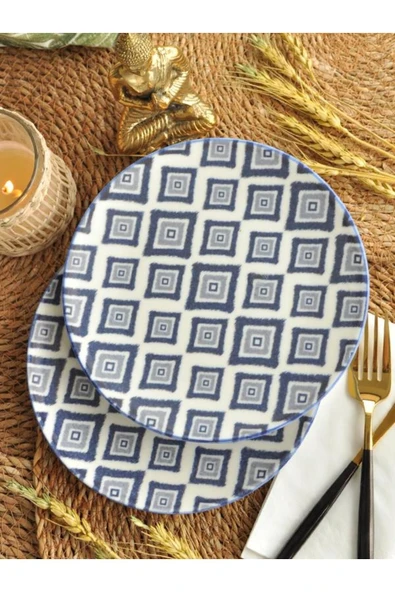 Hisar Hurç 6 lı Porselen Pasta Seti 19 cm - Resim 2