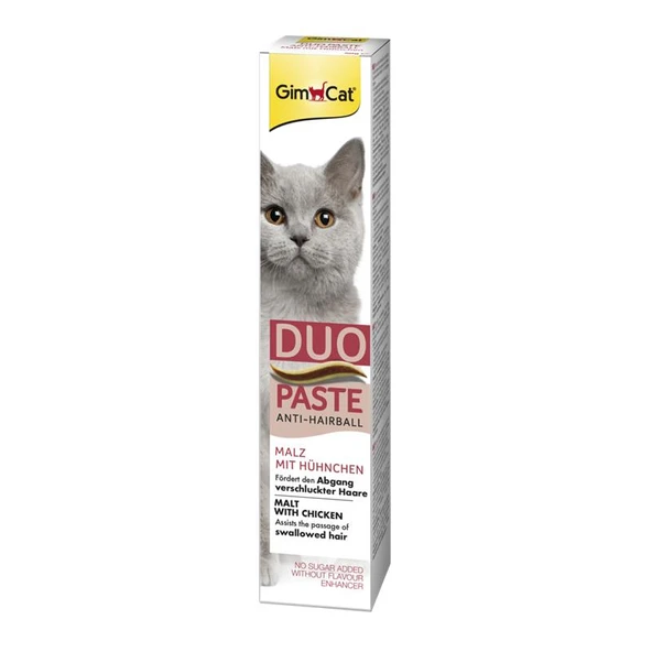 GimCat Duo Anti-Hairball Tüy Sağlığı için Tavuklu Kedi Macunu 50gr ürün görseli 1