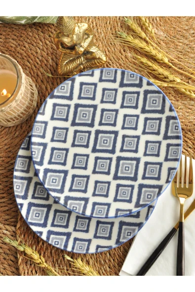 Sipahi Hurç 2 li Porselen Pasta Tabağı 19 cm. ürün görseli 1