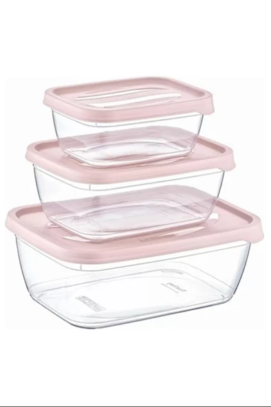LitaeTrend 3'lü Saklama Kabı Karizma Dikdörtgen Royaleks-ÇNK2164 ürün görseli 1