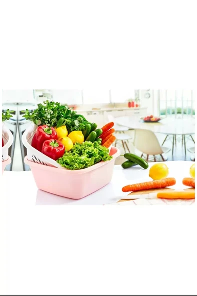 LitaeTrend Çok Amaçlı Kare Çiftli Süzgeç Renkli Royaleks-ÇNK2229 - 1