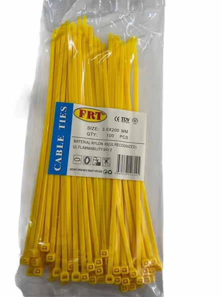 FRT Sarı 3,6X200 Kablo Bağı - 1
