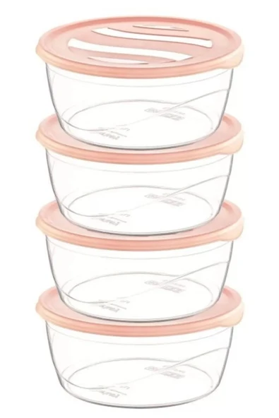 LitaeTrend Krizma Yuvarlak Saklama Kabı 4 Lü No:1 Royaleks-ÇNK2153 ürün görseli 1