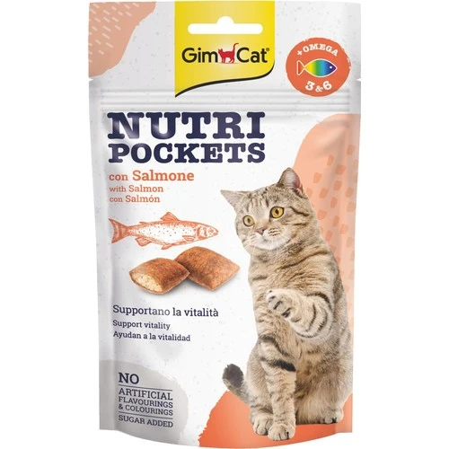Gimcat NutriPockets Somonlu Kedi Ödülü 60 gr ürün görseli 1