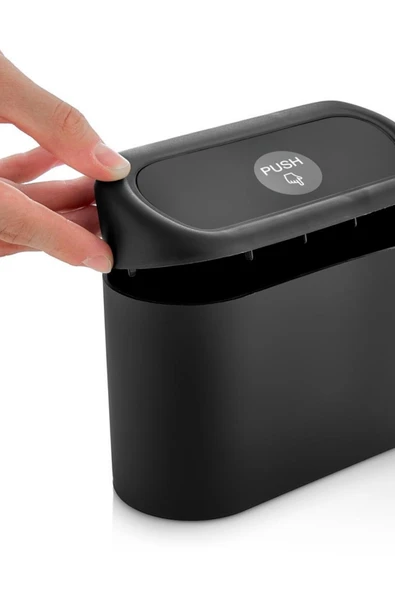 Mithra Life Kapaklı Taşınabilir Araç İçi Mini Çok Amaçlı Çöp Kutusu MIT1254 - Resim 5