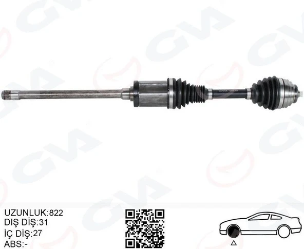 KOMPLE AKS ÖN SAĞ BMW X1 E84 09>15 822MM DİŞ 31 DİFERANSİYEL DİŞ 27  31607605512 ürün görseli