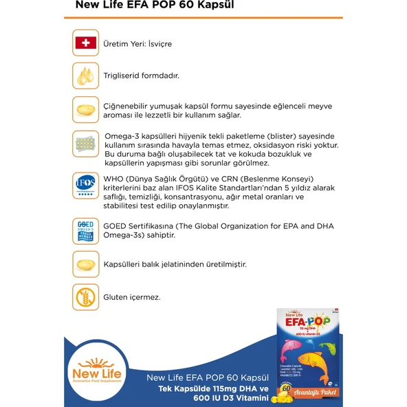 New Life Efa Pop 60 Kapsül - Resim 4