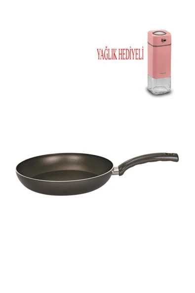 Mehtap Teflon Tava 24 CM ve Pembe Yağdanlık - 1