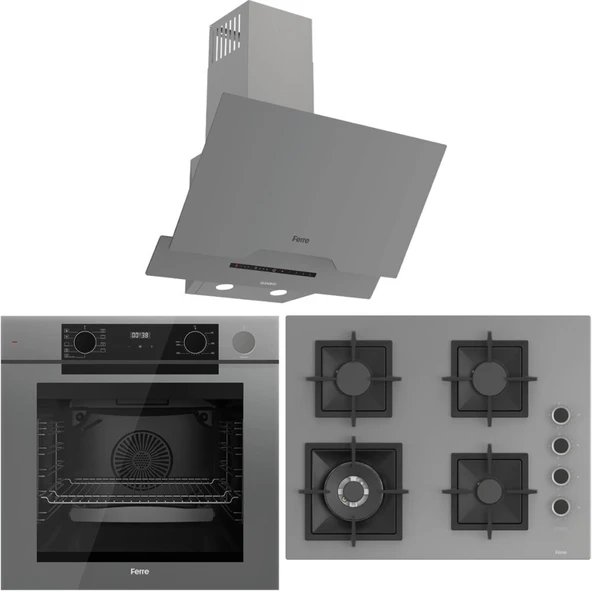 Ferre FryArt Artline Steam QEP64CPR - SC408-WFA - D065-SA 9 Prog. Dijital Turbo Ank. Set - Gri