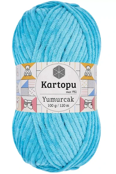 LitaeTrend 1 Adet Yumurcak Kadife El Örgü İpi Turkuaz K515 ürün görseli