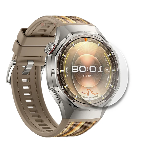 Huawei Watch GT6 Pro 46mm Uyumlu Kolay Takılabilir Takma Aparatlı Temperli Cam Ekran Koruyucu - Resim 2